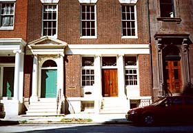 [photo, adjacent doorways, West Madison St., Baltimore, Maryland]