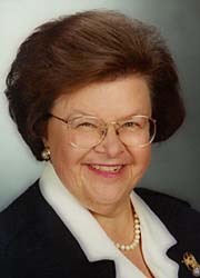 [photo, U.S. Senator Barbara A. Mikulski]